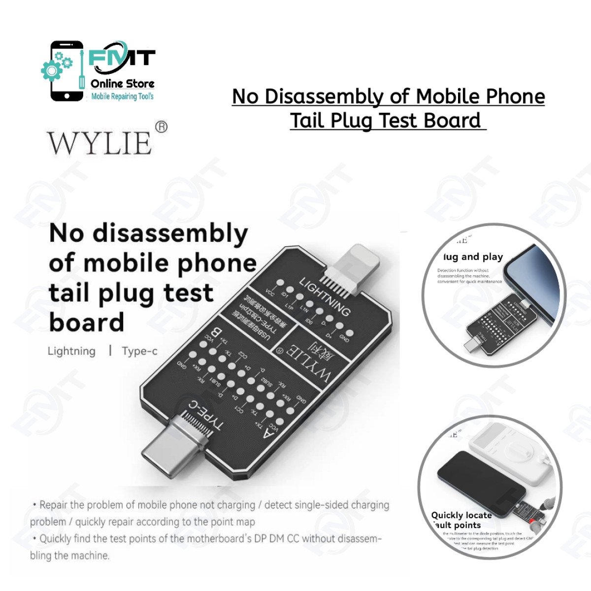 WYLIE No Disassembly of Mobile Phone Tail Plug Test Board