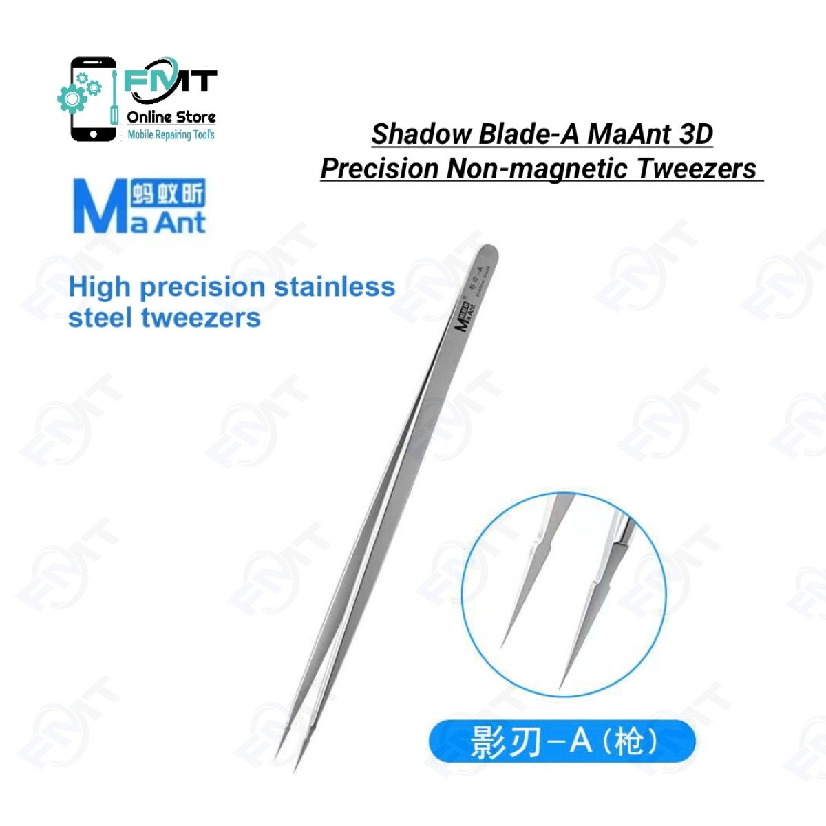 Shadow Blade-A MaAnt 3D Precision Non-magnetic Tweezers