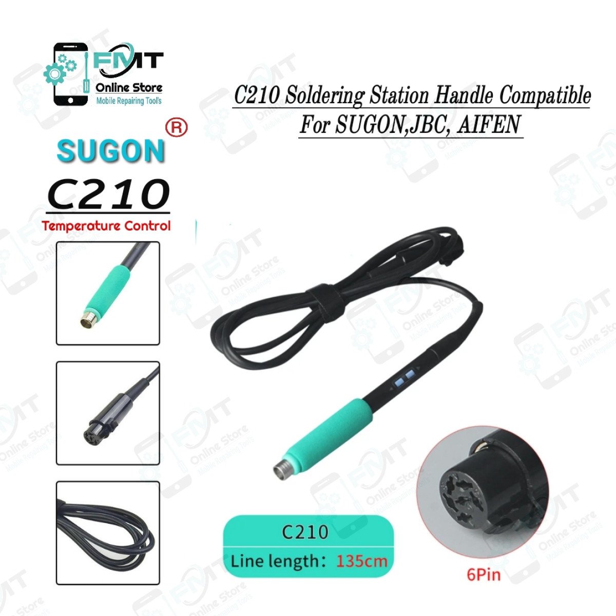 C210 SUGON Temperature Control Soldering Station Handle
