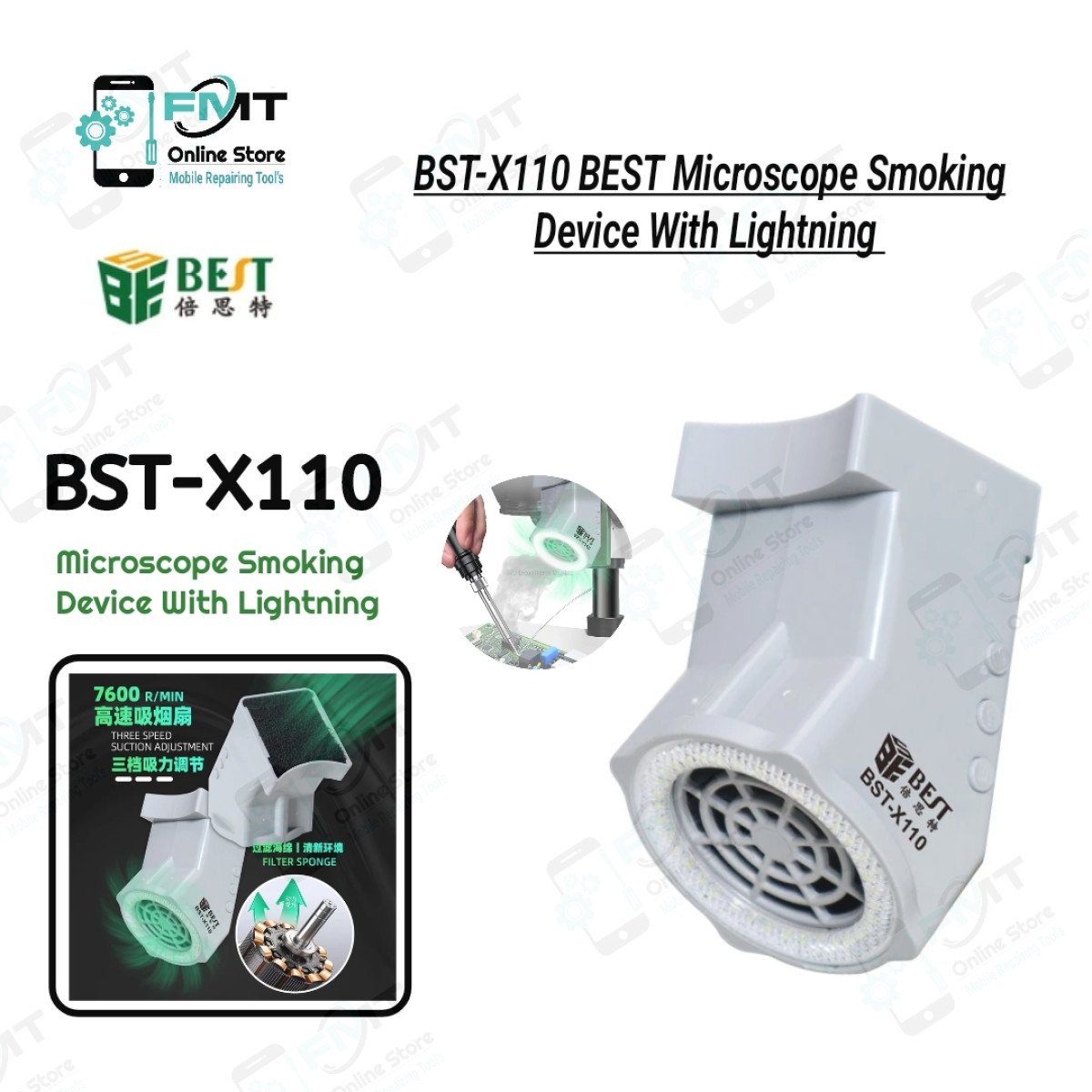 BST-X110 BEST Microscope Smoking Device With Lightning