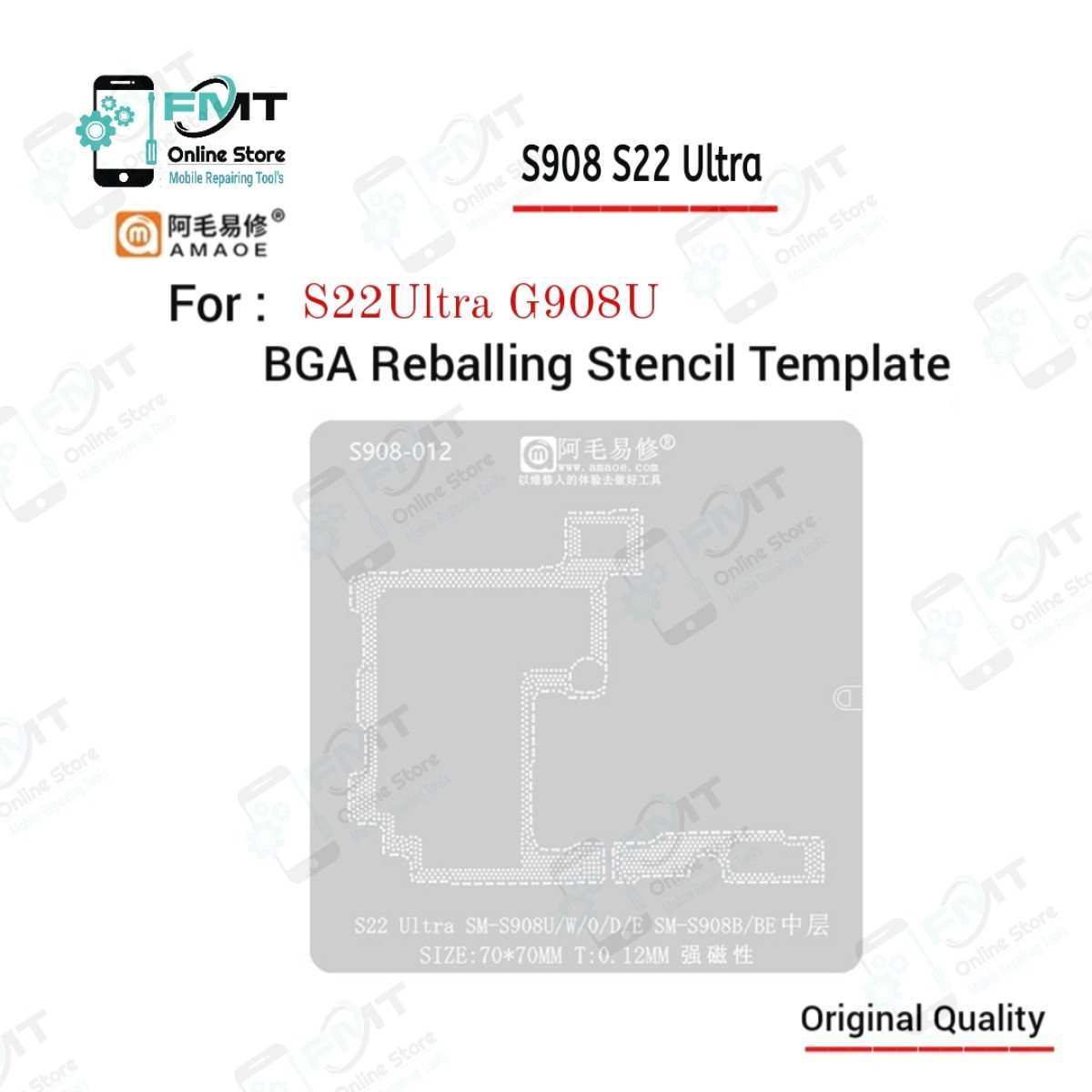 S22Ultra AMAOE Middle Layer Reballing Stencil