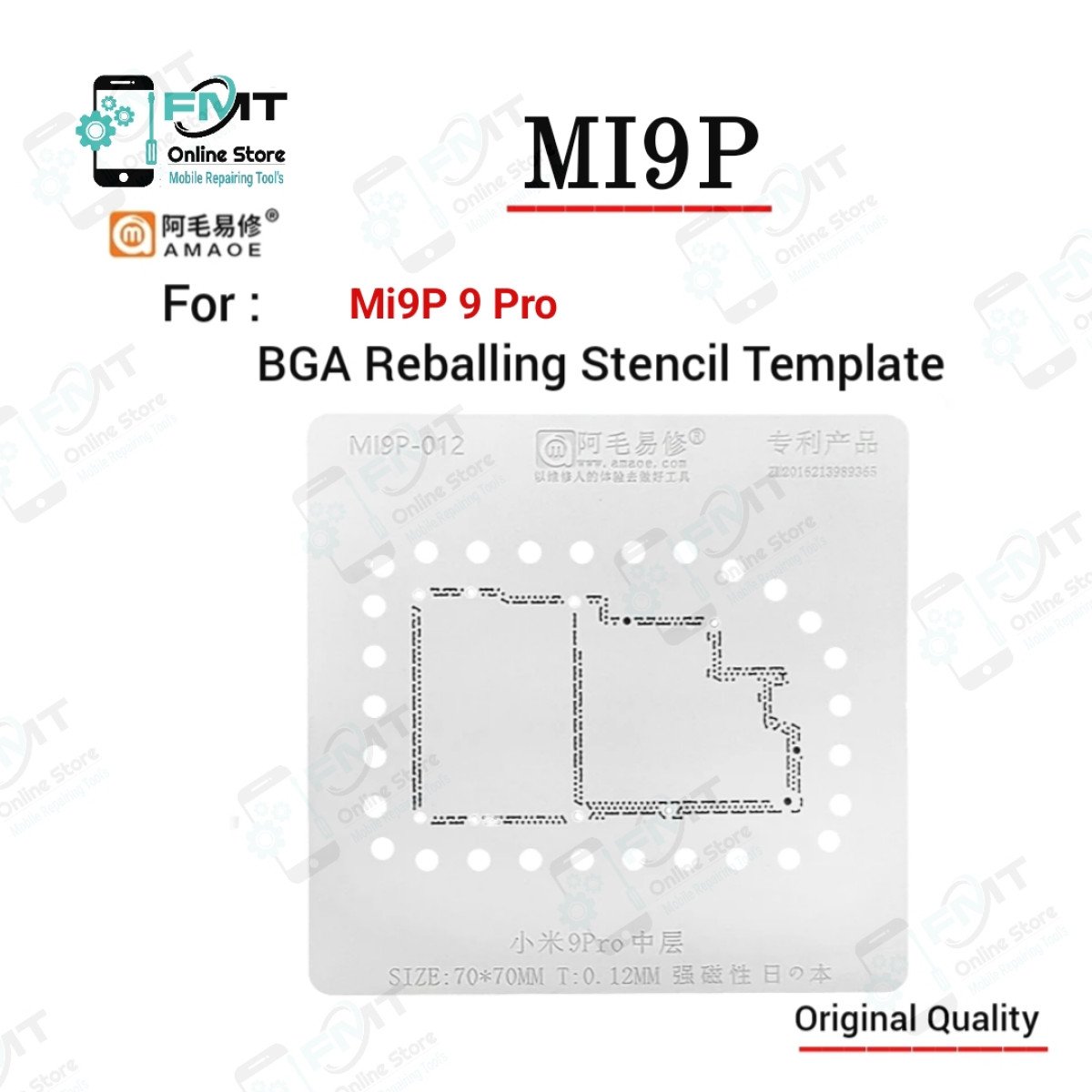 Mi9P AMAOE Mi9 Pro Middle Layer Reballing Stencil