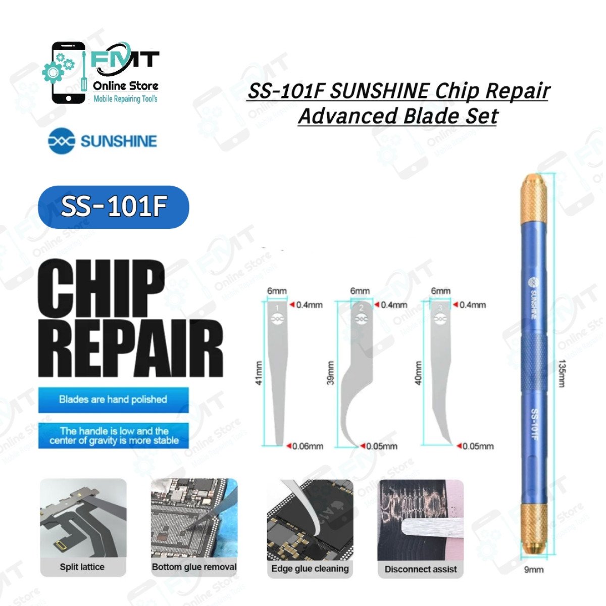 SS-101F SUNSHINE CHIP Repair Advanced Blade Set