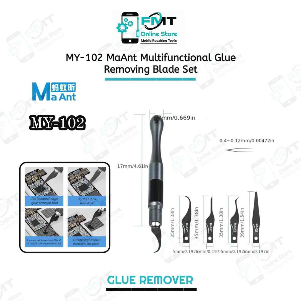 MY-102 MaAnt Multifunction iC Glue Removing Blade Set