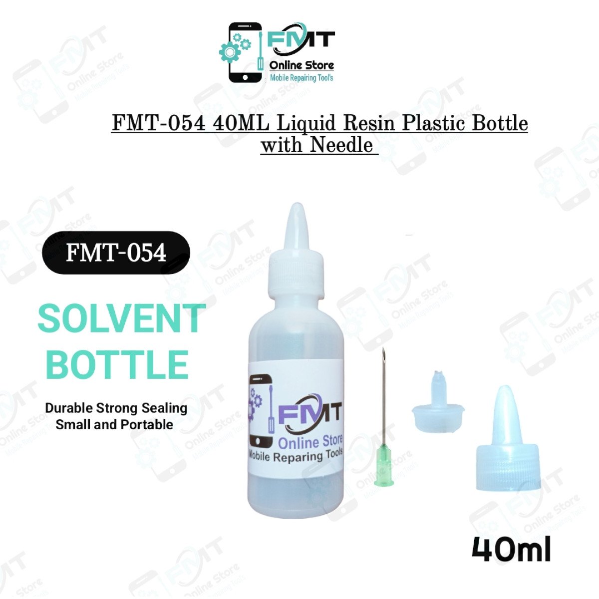 FMT-054 40ML Liquid Resin Plastic Bottle With Needle