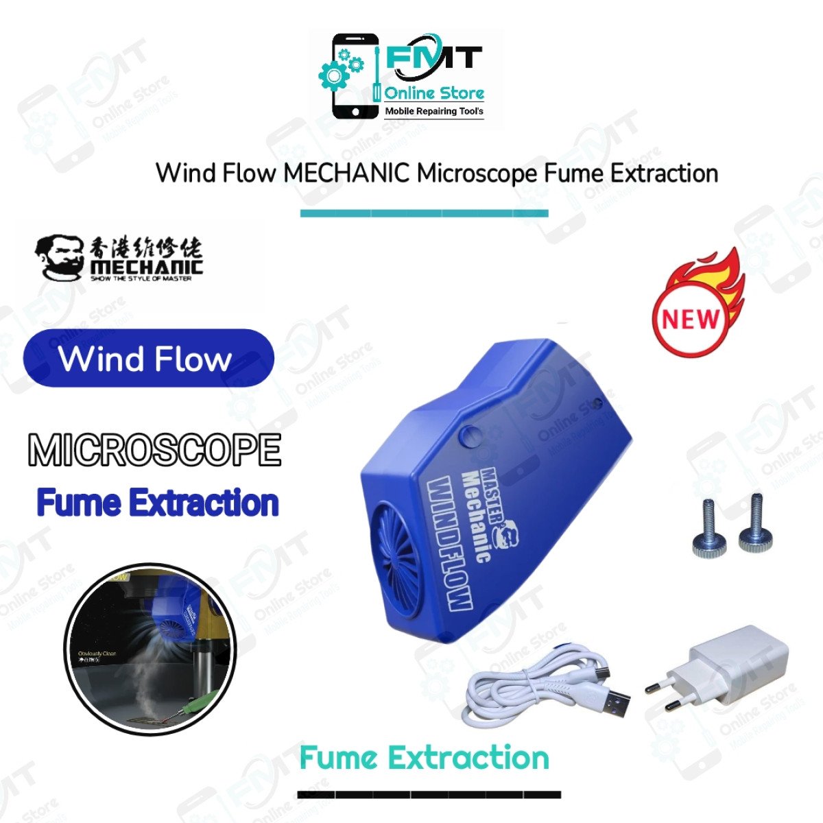 Wind Flow MECHANIC Microscope Fume Extraction