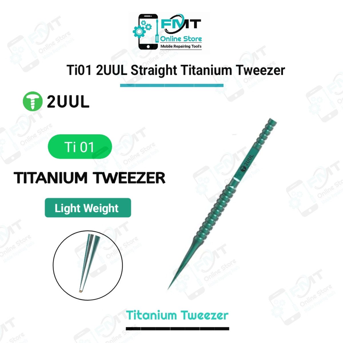 Ti01 2UUL Straight Titanium Alloy Tweezer