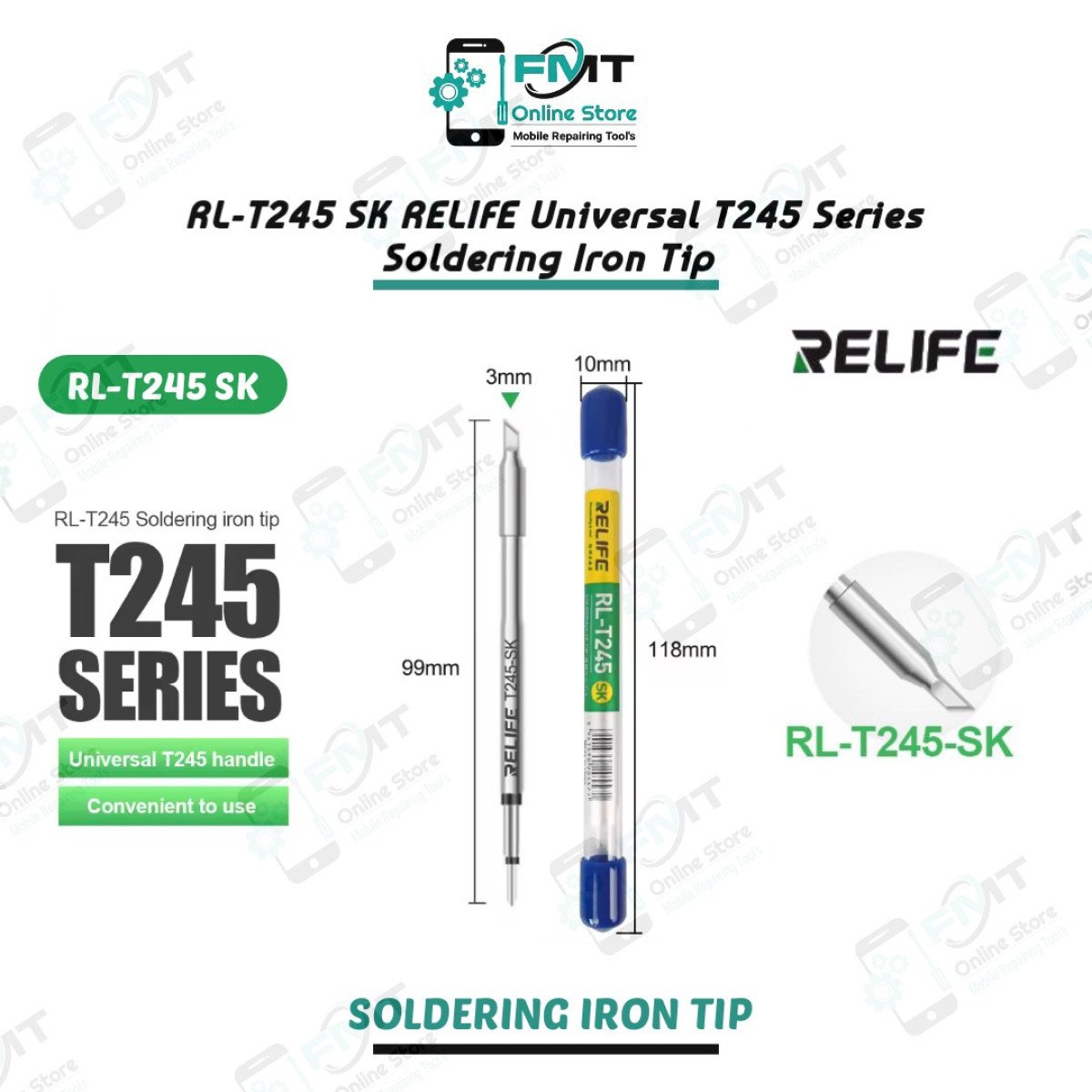RL-T245-SK RELIFE Universal T245 Series Soldering Iron Tips (Knife)