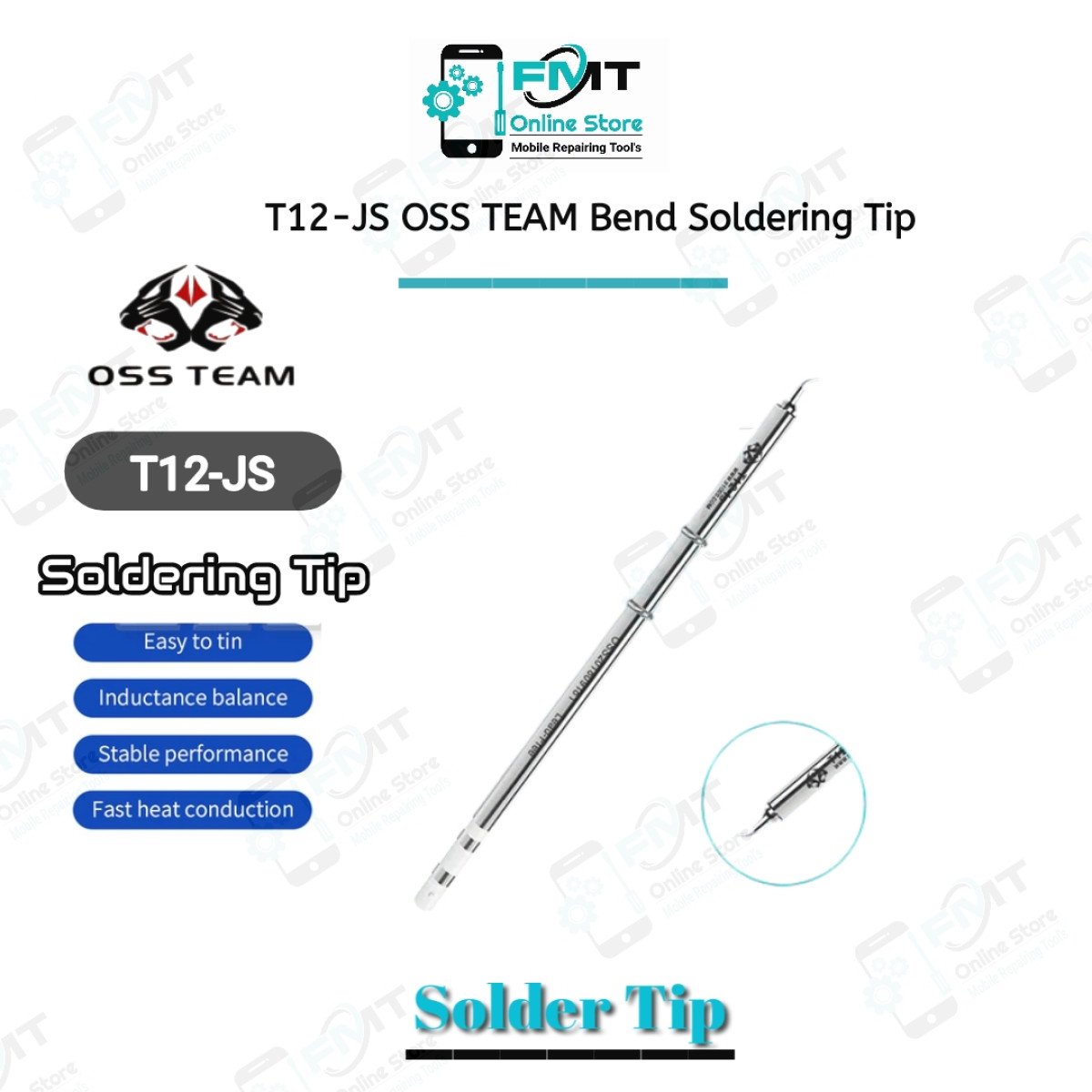 T12-JS OSS TEAM T12 Series Bend Soldering Tip