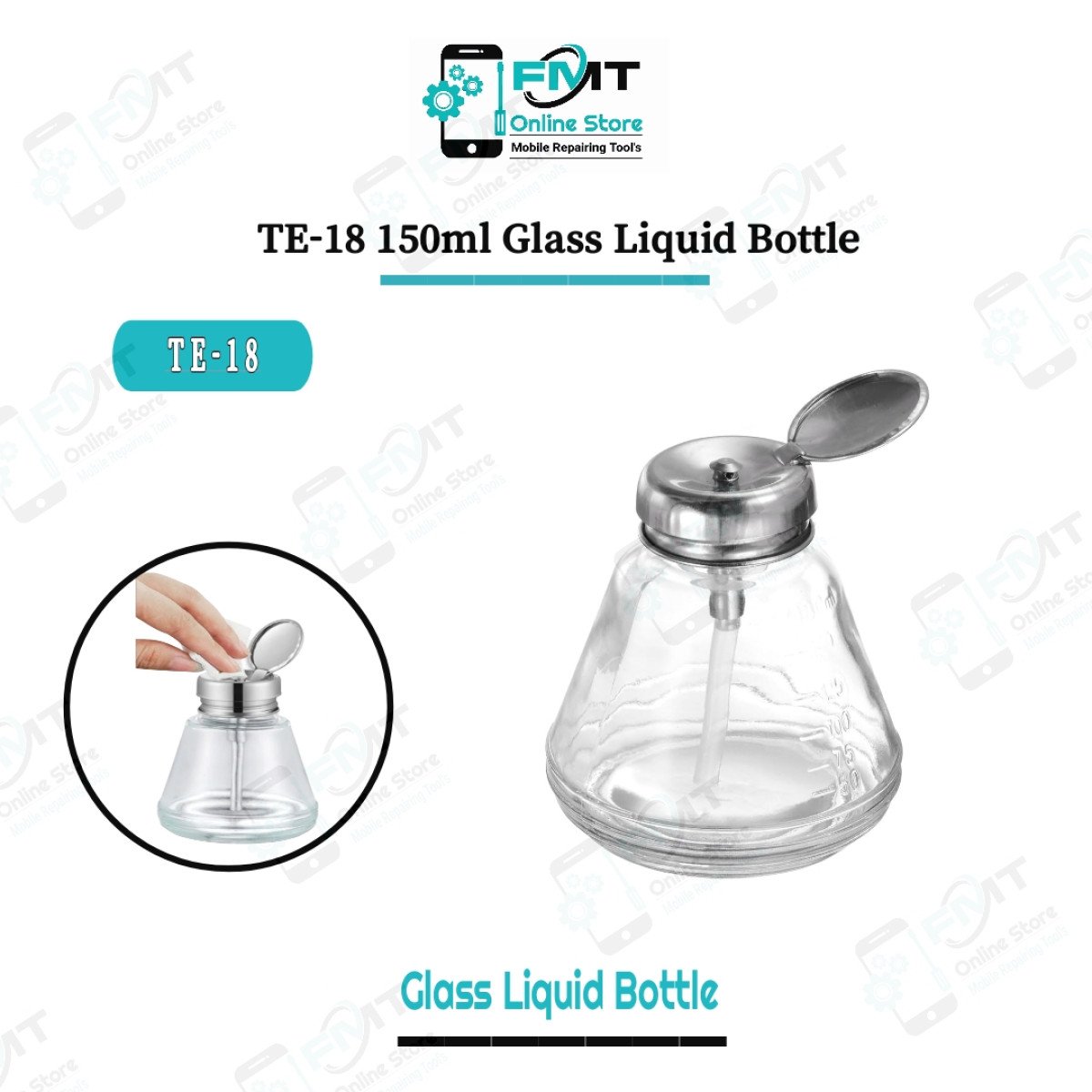 TE-18 150ml Glass Liquid Bottle