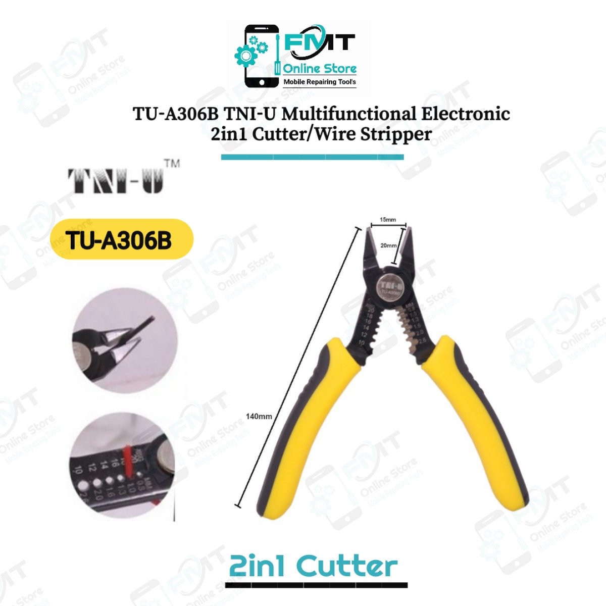 TU-A306B TNI-U Multifunctional Electronic 2in1 Cutter & Wire Stripper