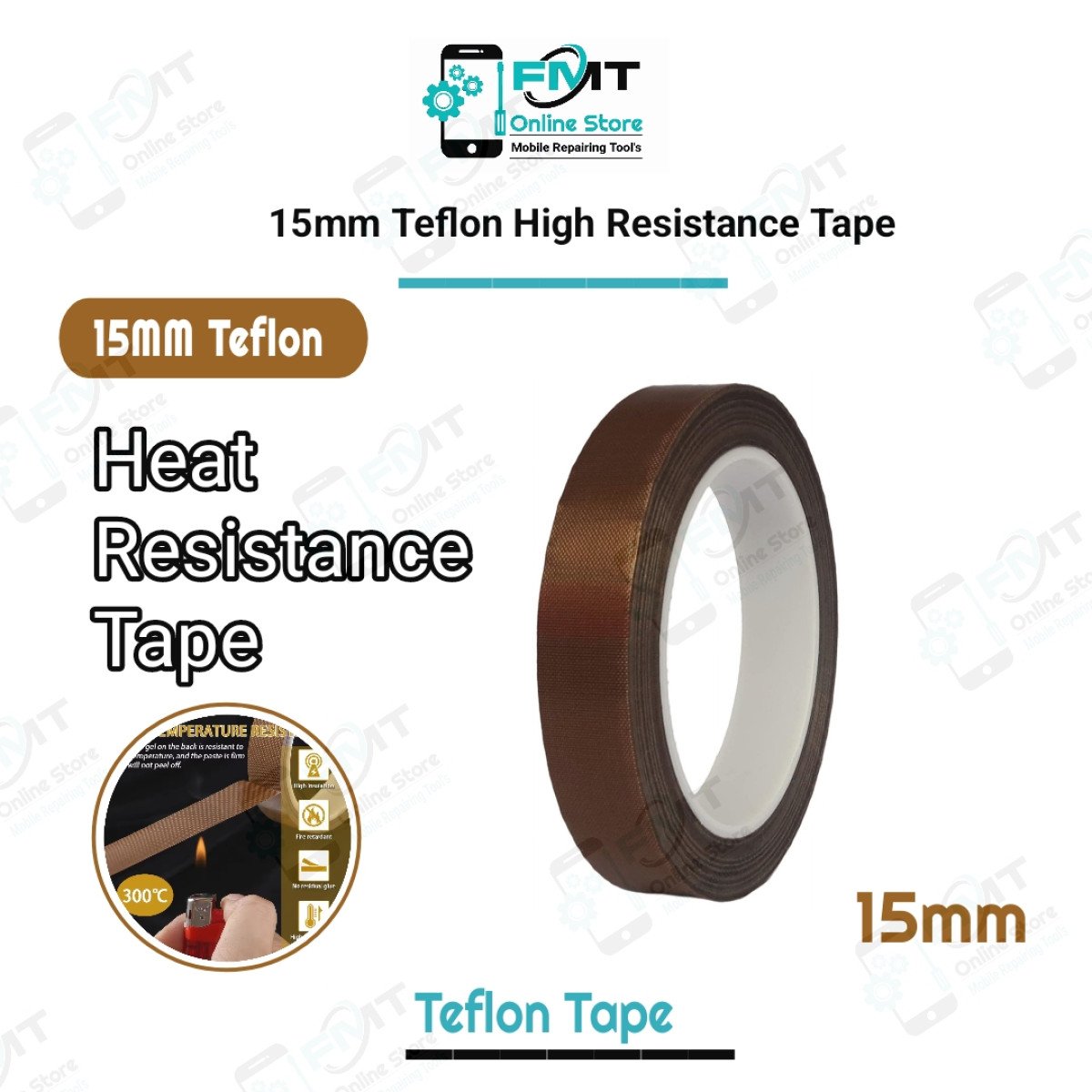 15mm Teflon High Temperature Resistance Tape