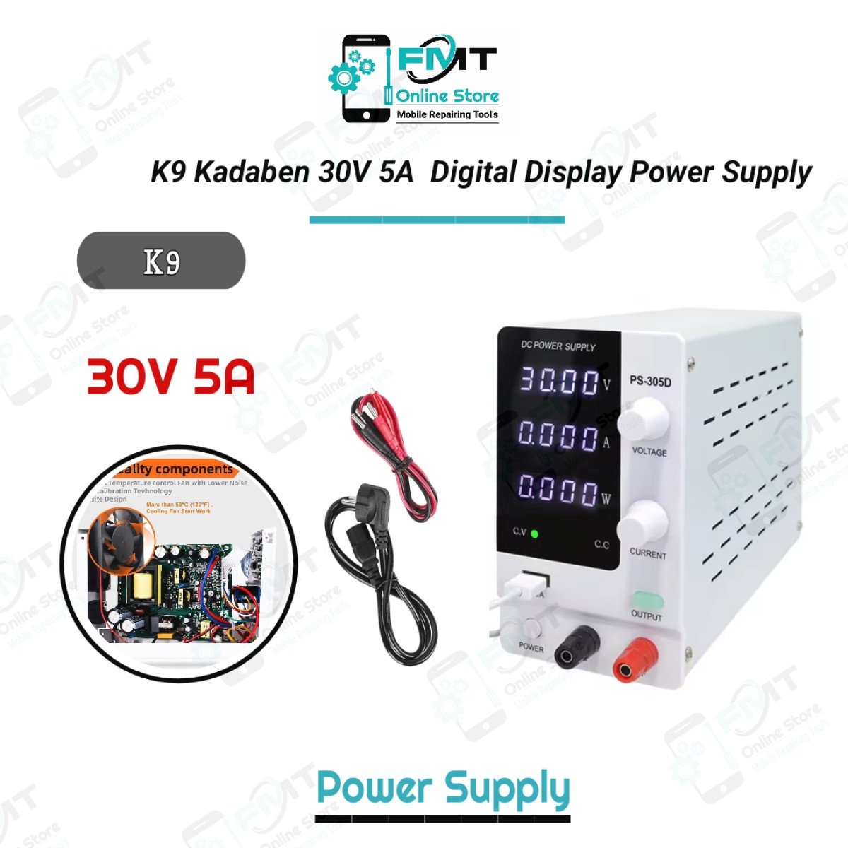 K9 Kadaben 30V 5A Digital Display Power Supply