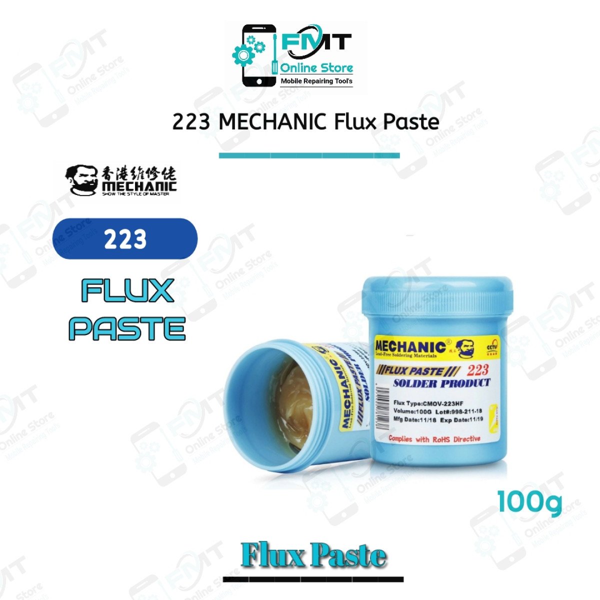 223 MECHANIC 100g Flux Paste GrayJar