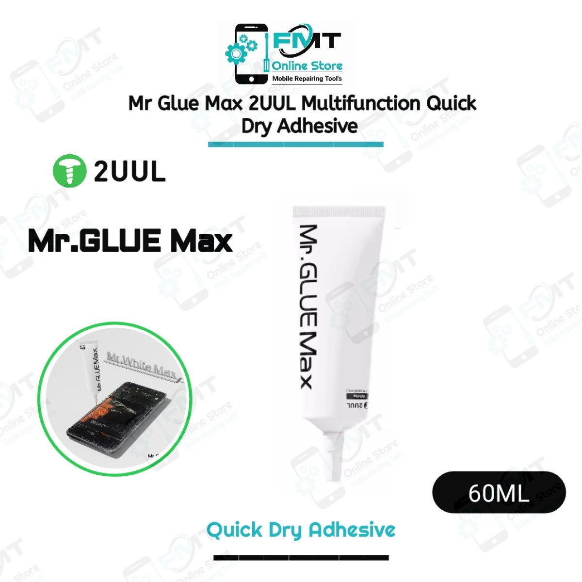 DA46 2UUL White Mr Glue Max 60ml Quick Dry Adhesive