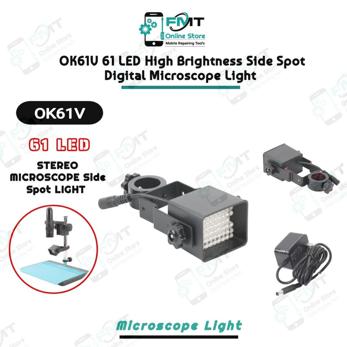 OK61V 61 LED High Brightness Side Spot Digital Microscope Light
