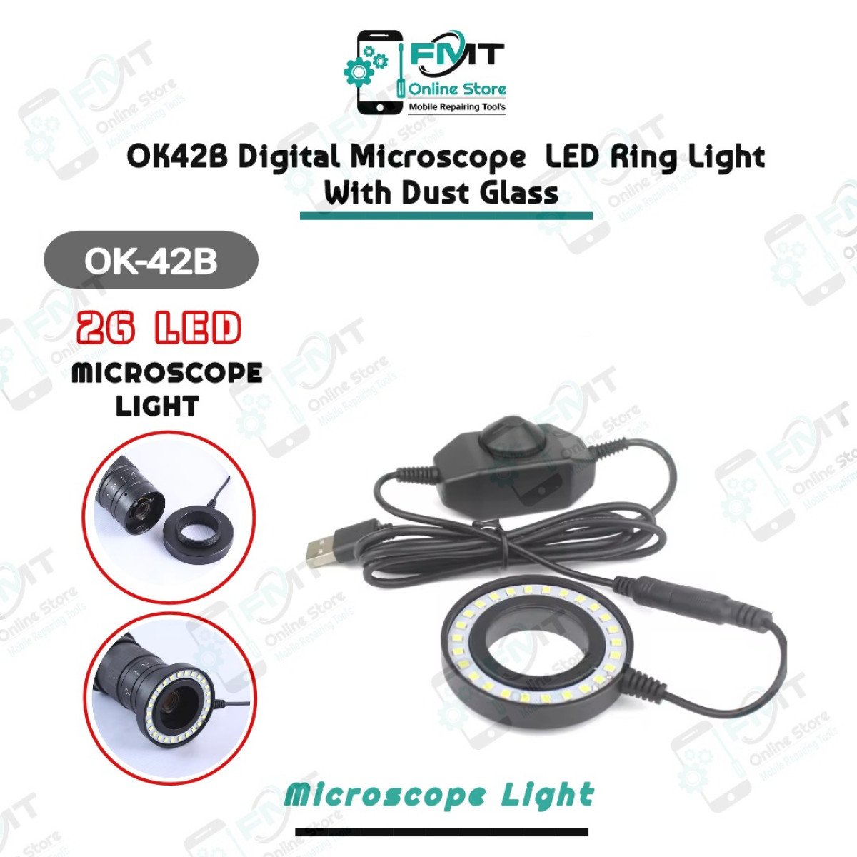 OK42B 26 LED Ultra Thin Digital Microscope LED Ring Light