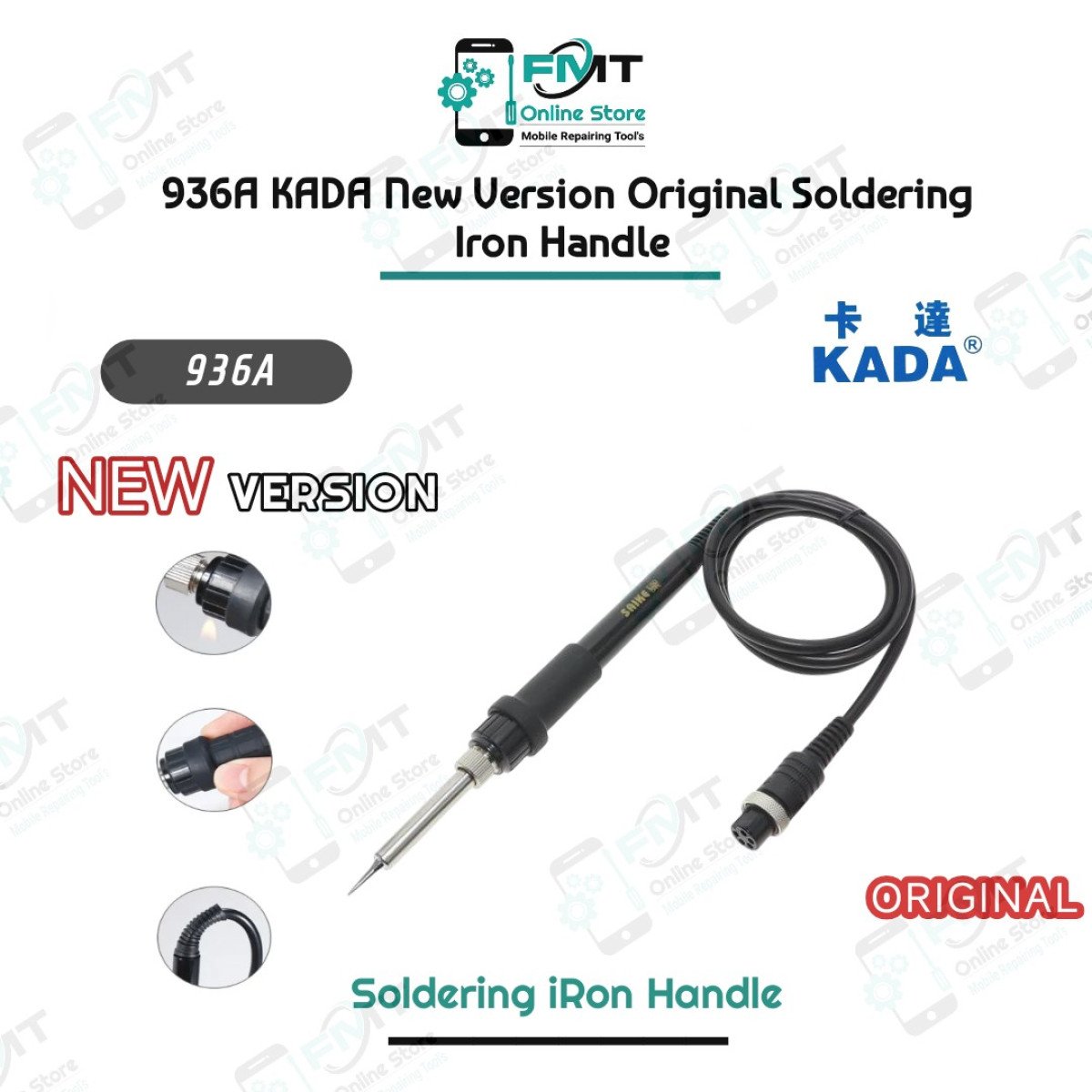 936A KADA Black New Version Soldering iron Handle