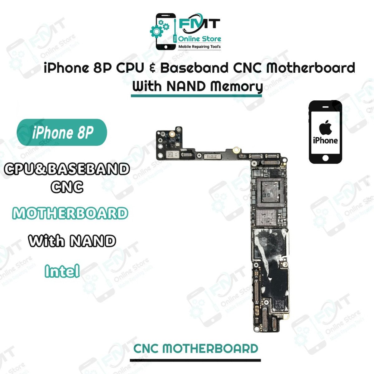 iPhone 8P CPU & Baseband CNC intel  Motherboard With NAND Memory