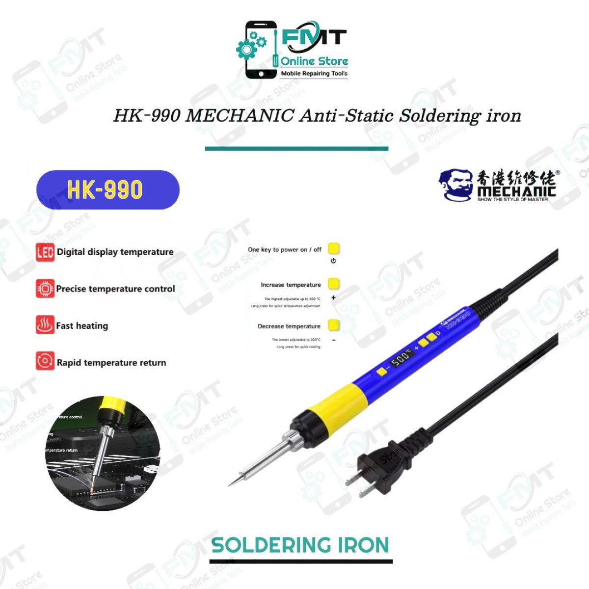 HK-990 MECHANIC Anti-Static Soldering iron
