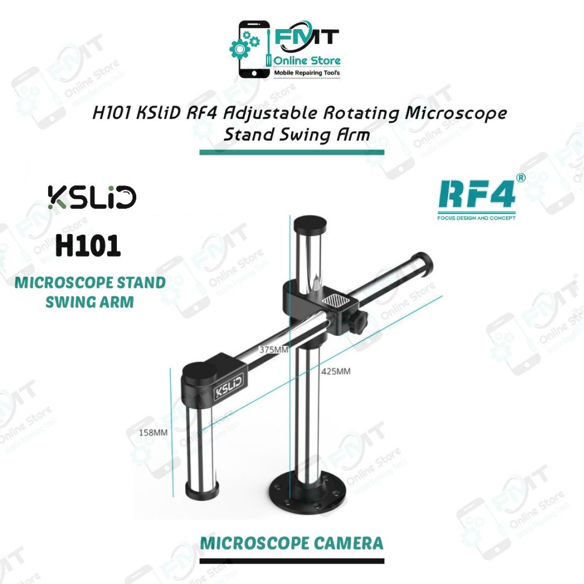 H101 KSliD RF4 Adjustable Rotating Microscope Stand Swing Arm