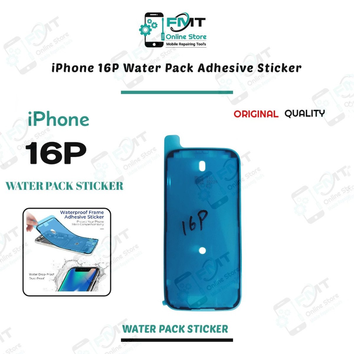 iPhone 16P Water Pack Adhesive Sticker