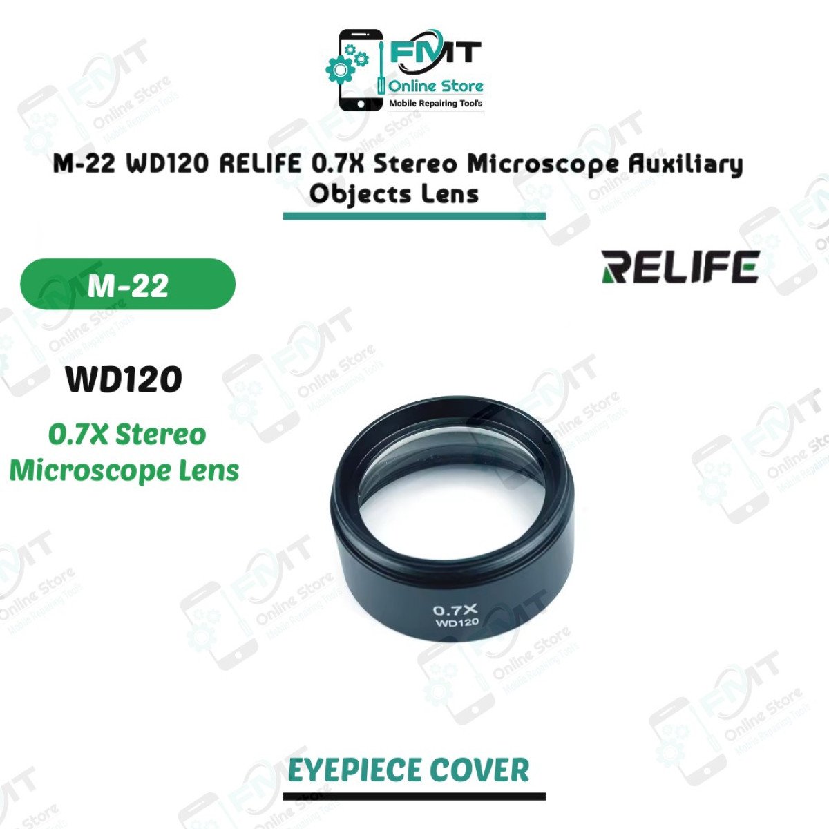 M-22 WD120 RELIFE 0.7X Stereo Microscope Auxiliary Objects Lens
