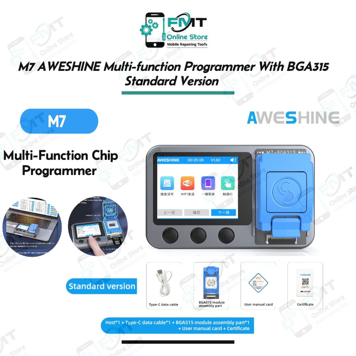 M7 AWESHINE Multi-function Chip Programmer With BGA315 Standard Version