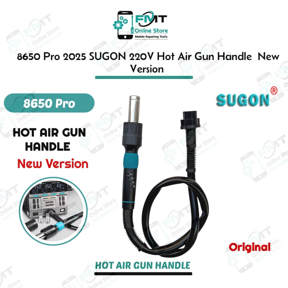 8650 Pro 2025 SUGON 220V Hot Air Gun Handle