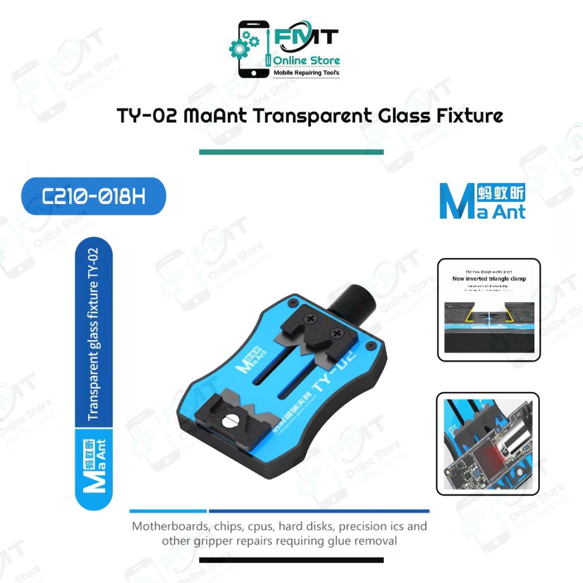 TY02 MaAnt Transparent Glass Fixture