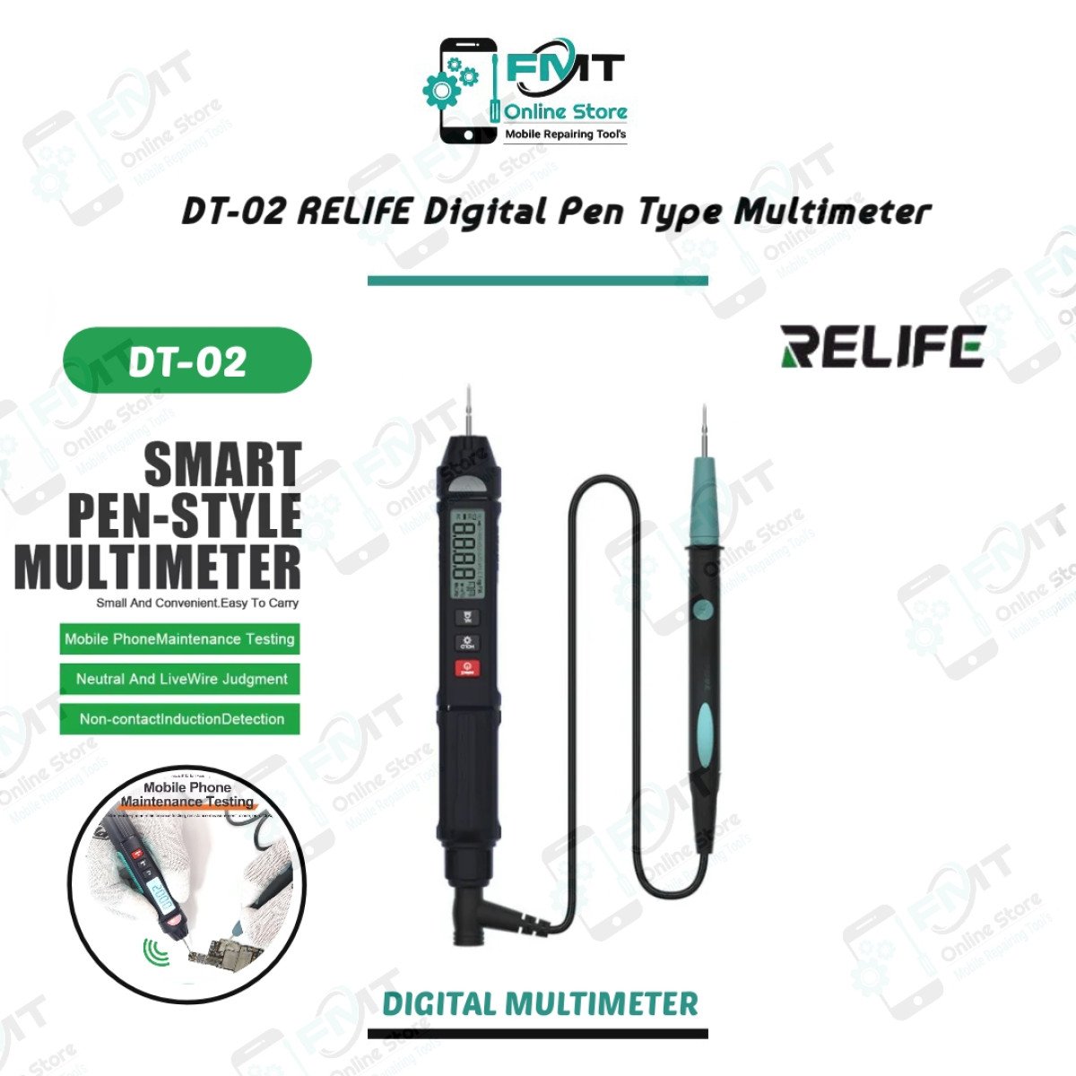 DT-02 RELIFE Digital Pen Type Multimeter