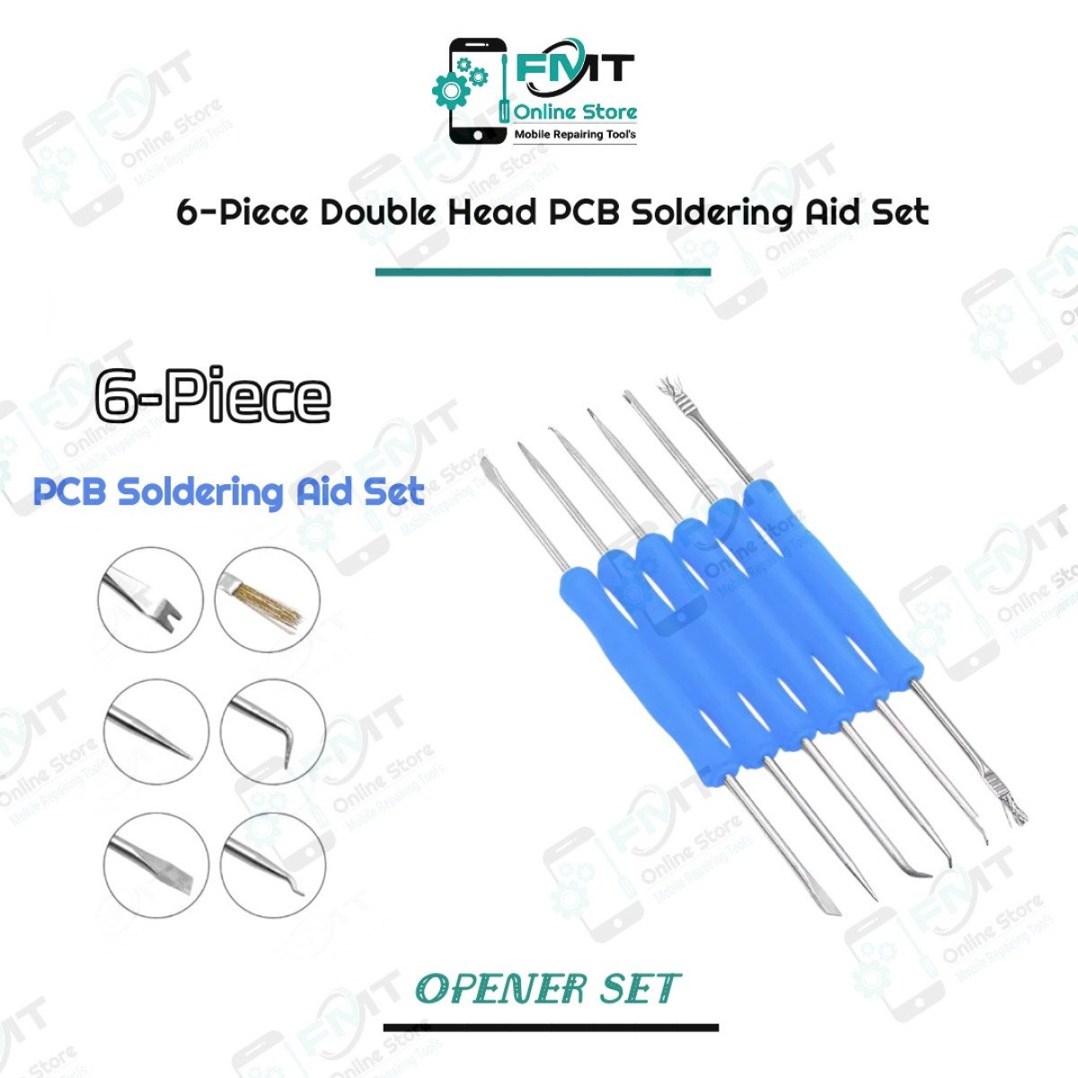 6-Piece Double Head PCB Soldering Aid Set