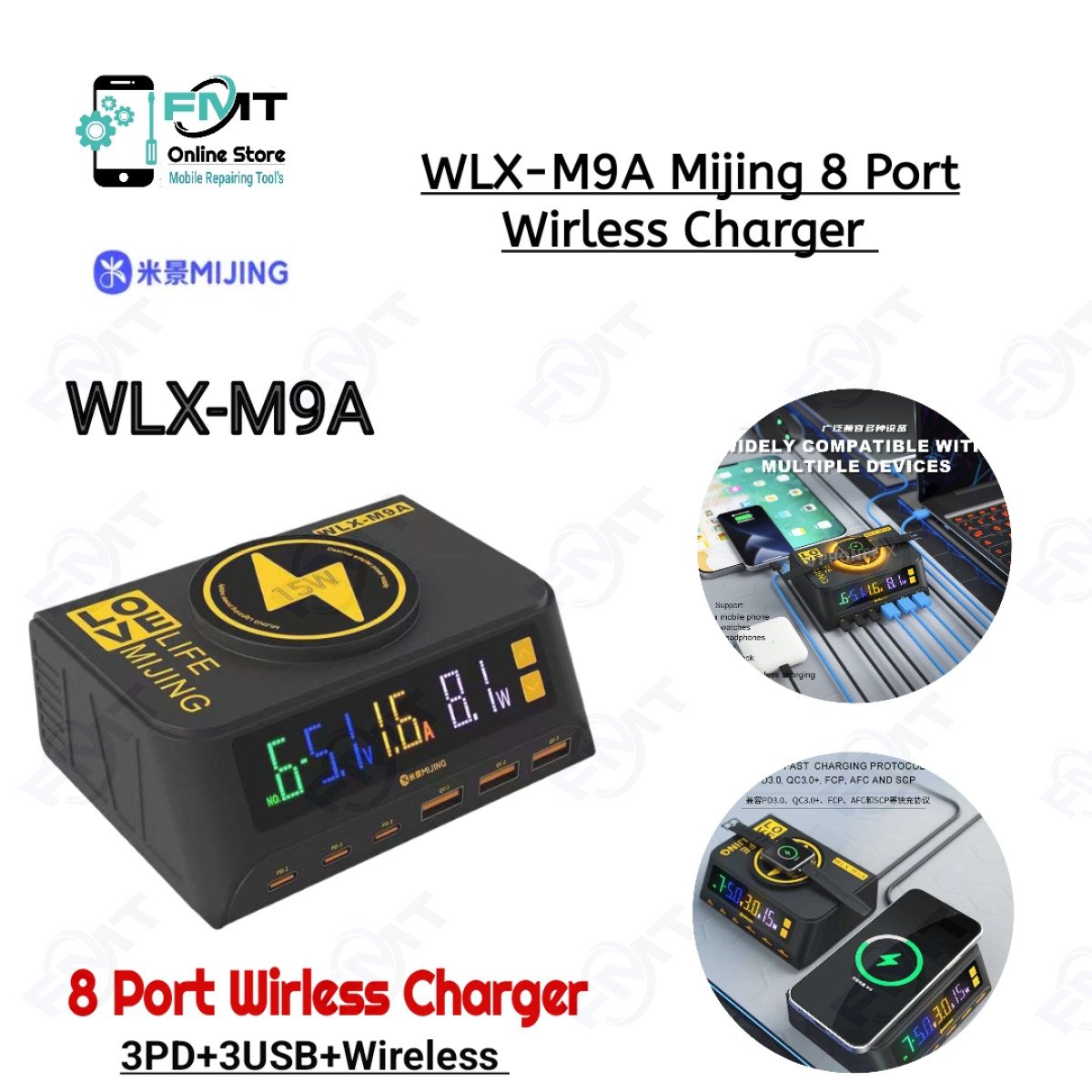 WLX-M9A MIJING 8 Port Wirless Charger